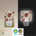 thumbnail image 2 of Yayeee LED Night Light for The Home Plug in With Light Sensors 2 Pack, Christmas Poinsettia, 2 of 6