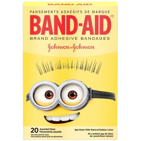 BAND-AID Brand Adhesive Bandages, Minions, Assorted Sizes, 20 Each - (Pack of 4)