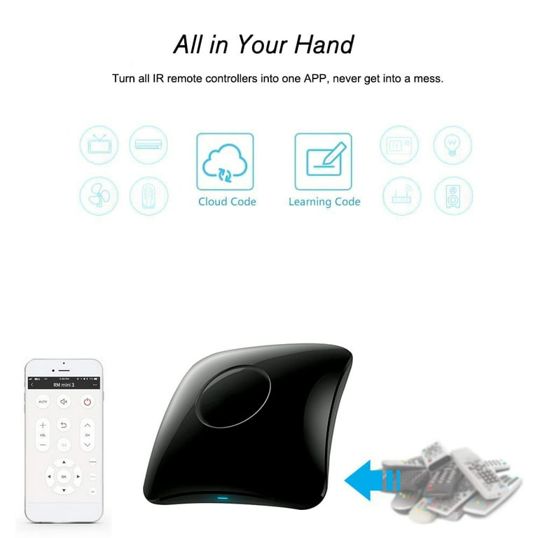 BroadLink RM4 Mini Universal Remote Control IR Switch Smart Controller HTS2  Temperature Humidity Sensor Works Alexa Google Home