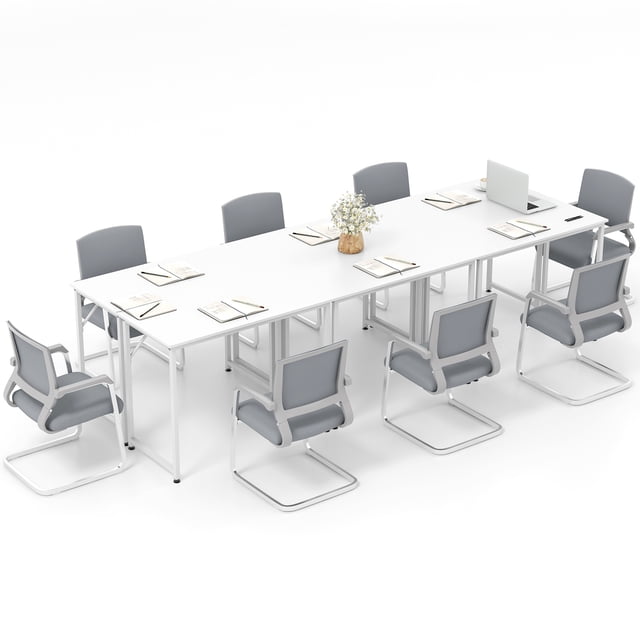Patiojoy Set of 6 Conference Tables Rectangular Meeting Room Table Seminar Table for School or College Boardroom Desk