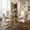 Gold Leg White Chair, variant on Sumdeal 5-Piece Dining Table and Chair Set, Modern Dining Set, Tempered Glass Tabletop, PU Upholstered Chairs, Metal Legs, Space-Saving, Suitable for Living Rooms, Kitchens, and Dining Rooms