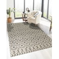 thumbnail image 2 of EORC FW14BK5X8 5 x 8 ft. Durrie Killim Contemporary Hand Woven Wool Area Rug, Black, 2 of 6