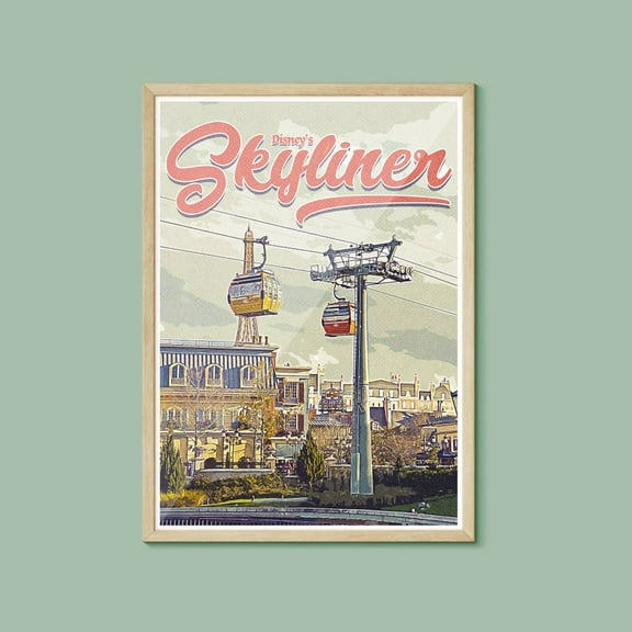 Walt Disney World Skyliner, Disney Print, Disney gifts, Walt Disney World, Disney Parks Print, Disney Resort Print, 8x12 UNFRAMED