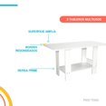 thumbnail image 4 of Mesa de centro Multiusos Minimalista Armable blanco 6.49 pulg, 4 of 7