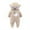 Khaki, variant on Girl Winter Coat Flannel Fuzzy Bear Button Thick Warm Comfy Autumn Winter Hooded Romper Beige,Sized 0-3 M