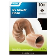Camco Heavy Duty 10' RV and Camper Sewer Hose - High Tensile Strength Vinyl Material Minimizes Punctures and Leaks