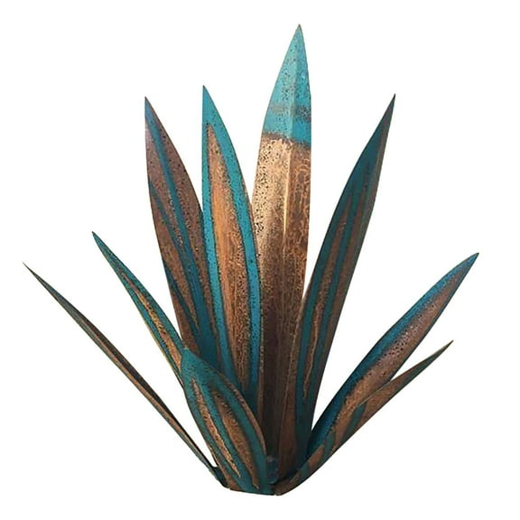 KQJQS Hand-Painted Metal Agave Plant Sculpture - DIY Tequila Rustic Home Decor, Outdoor Garden Ornaments, Yard Decorations Stakes, Lawn Figurines