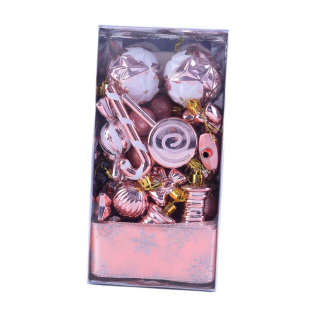Set de 30 adornos navideños de bolas brillantes para el árbol de Navidad. Ideales para decorar tu árbol de Navidad, celebrar fiestas y el hogar. Rosa