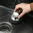 thumbnail image 6 of 1 Pc Steel Wool Scrubber Stainless Steel Scrubber Brillo Pad for Scouring Stubborn Messes From Cast Iron, Pots, Pans, Grill, Stoves, Sink, 2.3x3.3 Inch, Silver, 6 of 8