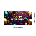 thumbnail image 3 of LUUFILx Happy Retirement Party Banner Balloon Decoration Backdrop Background Celebration Floral Supplies Event Props Festive Banners Decorations, 3 of 8