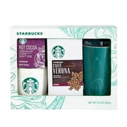Starbucks Home & Away Stoneware Mug, Hot Cocoa, and Coffee Gift Set, Includes Travel and Ceramic Mug