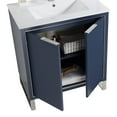thumbnail image 4 of Fine Fixtures Opulence Collection 30 in. W x 18 in. D x 33 in. H Bathroom Vanity in Navy Blue with White Ceramic Sink - Chrome hardware, 4 of 9