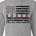thumbnail image 4 of Inktastic Head and Neck Cancer Awareness Flag and Ribbon Long Sleeve T-Shirt, 4 of 5