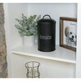 thumbnail image 3 of AuldHome Design Enamelware Dog Treat Jar (Black), Large Modern Farmhouse Pet Treats Container, 3 of 7