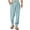 Sky Blue, variant on Wyobmus Plus Size Linen Pants for Men Loose Fit Casual Lightweight Drawstring Elastic Waistband Summer Beach Pants S-4X Olive Green