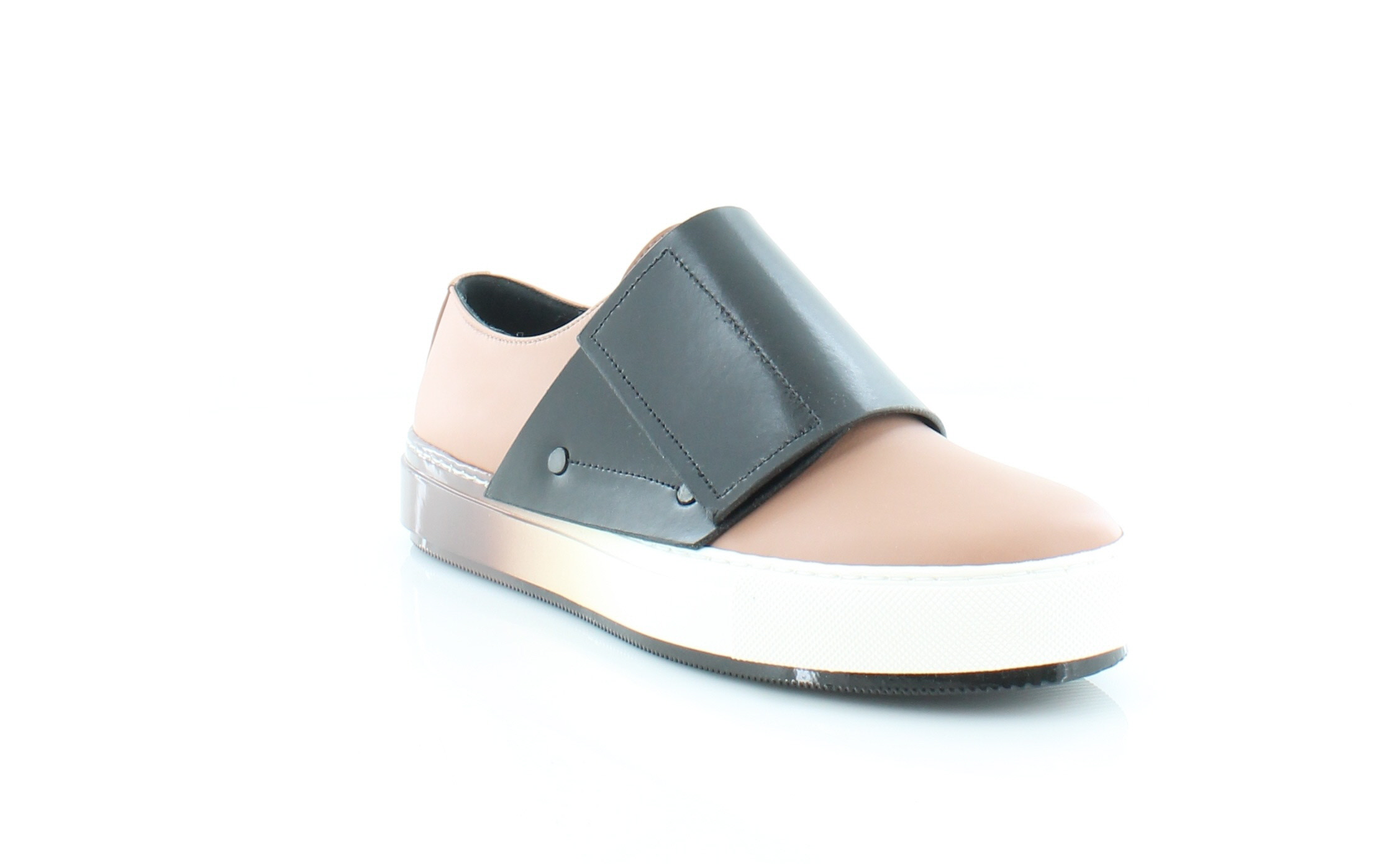 womens black laceless sneakers