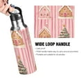 thumbnail image 4 of Yayeee 20oz Insulated Water Bottle Double Wall Stainless Steel with Flip Straw Lid, Gingerbread Houses, 4 of 7
