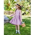 thumbnail image 3 of Arshiner Girls Dresses Contrast Mesh Puff Long Sleeve Mock Neck Formal Party A Line Short Tulle Dres, 3 of 5
