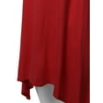 thumbnail image 4 of A2Y Women's Fit Flare Scoop Neck Handkerchief Hem Tunic Tank Top Dress Red M, 4 of 5