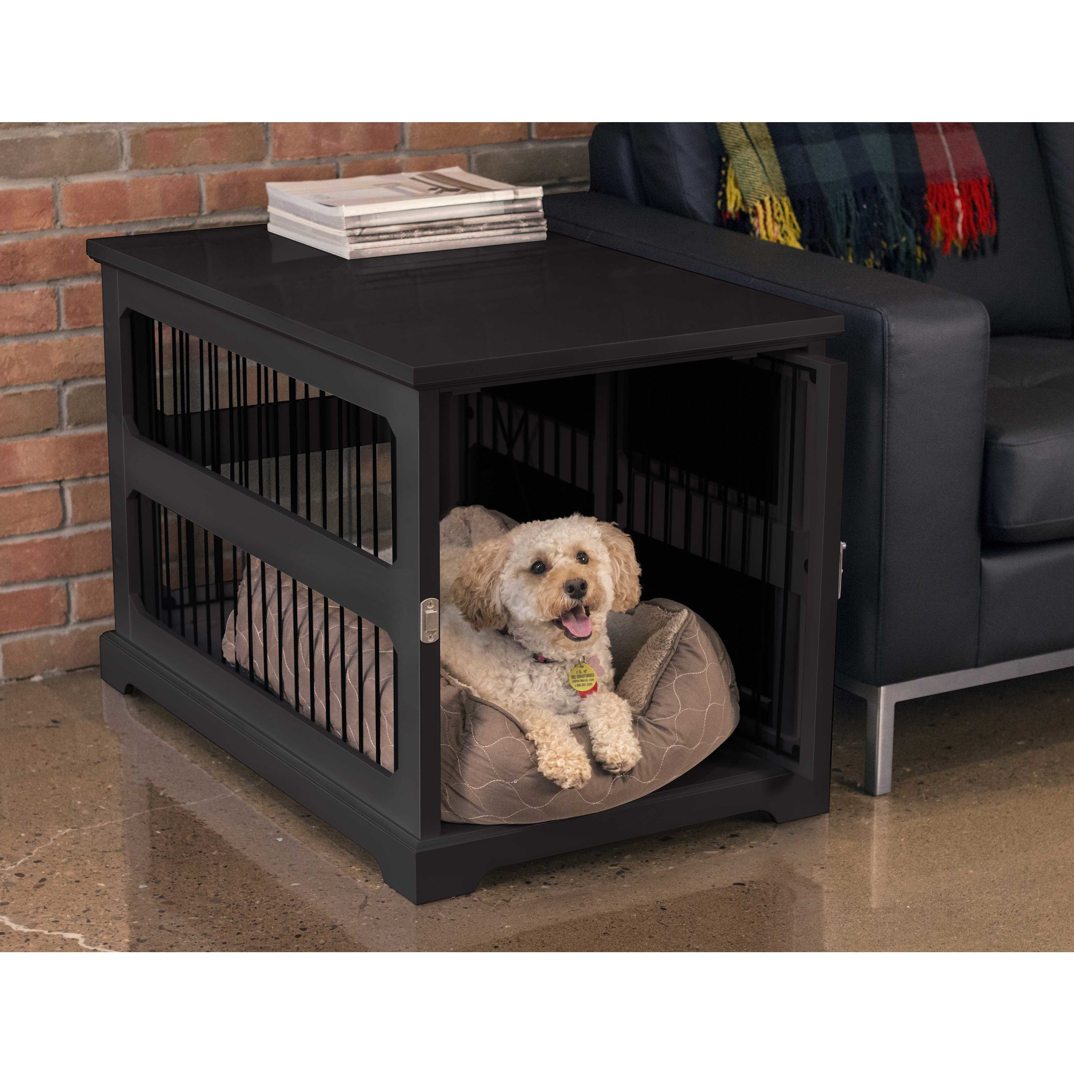 Merry Products Slide Aside Dog Crate & Kennel End Table