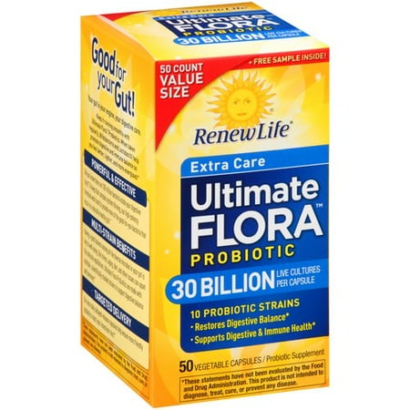 Renew La vie ultime Flora Extra-Attentive Supplément probiotique, 50 ct