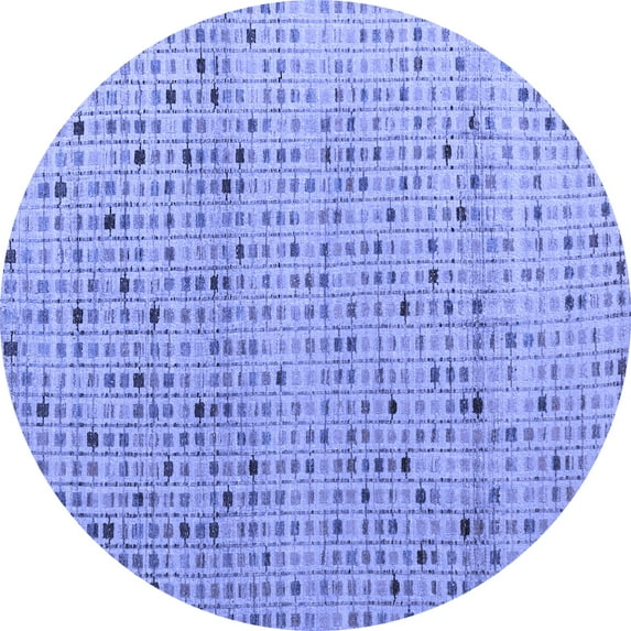 Ahgly Company Indoor Round Abstract Blue Modern Area Rugs, 6' Round