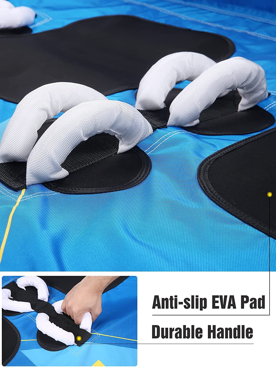 Maxkare Inflatable Towable Tube for Boating, Waterskiing Towables for 3 Person-Blue - 3