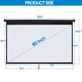 thumbnail image 2 of HomGarden 80inch 16:9 Portable Projector Screen 1080P HD 4K Folding Anti-Crease Movie Screen, Black, 2 of 9
