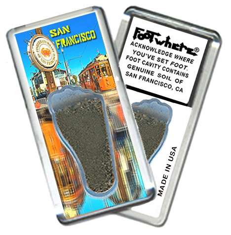 San Francisco FootWhere Souvenir Fridge Magnets. (SF200 - Assorted)