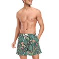 thumbnail image 3 of FORMRS Mens Swim Trunks Mesh Liner Quick Dry Casual Beach Board Shorts with Pockets, Sizes S-2XL, Green Vibrant Forest Pattern, 3 of 9