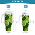 thumbnail image 3 of 40 oz Tumbler With Handle Stainless Steel Insulated Tumbler With Lid for Car Cup Holder Lime Slice Image, 3 of 9