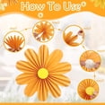 thumbnail image 3 of Decoraciones florales de papel SUNBEAUTY Orange Daisy x9, 3 of 7
