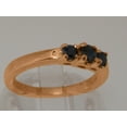 thumbnail image 4 of LBG British Made 18k Rose Gold Natural Sapphire Womens Anniversary Ring - 33 size options - Size 6.5, 4 of 6