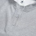 thumbnail image 5 of Shirts for Men Short Sleeve Crew Neck Waffle Henley Shirts Loose Fit Grey T Shirt with Button Men's Casual Shirts, 5 of 6
