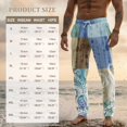 thumbnail image 7 of Yuyamidu Linen Straight Leg Pants for Men Loose Drawstring Summer Work Pants with Pockets Breathable Lounge Trousers Ocean Outfits, Octopus Tentacle, Size 3XL, 7 of 7