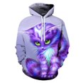 thumbnail image 2 of Sudadera con capucha con estampado de gato estrellado divertido para hombre, jerséis casuales con capucha y estampado de gato en 3D, novedad, sudaderas, tops, ropa de calle para hombre, 2 of 5