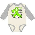 thumbnail image 3 of Inktastic Love, Care, Cure Lymphoma Awareness Lime Green Ribbon Hearts Boys or Girls Long Sleeve Baby Bodysuit, 3 of 5