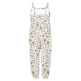 thumbnail image 4 of Tfken Girls Jumpsuit Summer Sleeveless Graphic Comfy Casual Jumpsuit Soft Daily Wear Child Fashion Clothes Size 2-3 Years White, 4 of 4