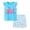 Sky Blue, variant on Hiijoy Toddler Girls Outfits Whale Print Flutter Sleeve T-Shirt Shorts Set, Sizes 2-8