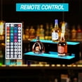thumbnail image 5 of Ageszoe 2-Step Liquor Shelf with Adjustable LED Color Lighting,20"Wine Bottle Display Shelf for Livingroom, 5 of 9