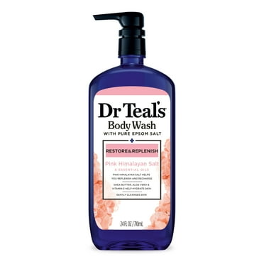 Dr Teal's Body Wash with Pure Epsom Salt, Restore & Replenish with Pink Himalayan Salt, 24 fl oz