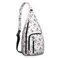 thumbnail image 1 of Rustic Cow Print Sling Backpack - Fashionable Black & White Cattle Design Crossbody Bag, Compact Travel Pack for Students & Photographers, 1 of 4