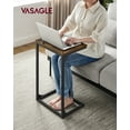 thumbnail image 3 of VASAGLE Table d'Appoint en Forme de C, Table d'Appoint pour Sofa, Canapé avec Cadre en Métal, Petit Plateau TV pour Salon, Chambre, Brun Rustique et Noir ULET353B01, 3 of 7