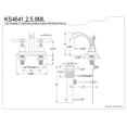 thumbnail image 2 of Kingston Brass KS4642ML Deux Poignée 4 Po Robinet de Lavabo avec Laiton Pop-up, 2 of 2
