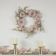 thumbnail image 2 of Northlight Poppy and Fern Artificial Christmas Garland - 5' x 10" - Champagne Gold and Pink, 2 of 3