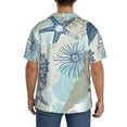 thumbnail image 3 of Sikiie Algae Corals and Seashells Men's Wrinkle Free Untucked Cuban Shirt Business Casual Button Down Shirts Short Sleeve Shirt, 3 of 5