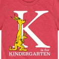 thumbnail image 3 of Dr. Seuss - K Is For Kindergarten - School - Youth Short Sleeve Graphic T-Shirt, 3 of 6