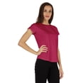 thumbnail image 2 of Inkmeso T-Shirt à Manches Courtes Uni pour Femmes Coupe Régulière Décontractée T-shirts Basiques Doux, 2 of 7