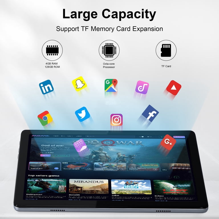 Veidoo 10.1-Inch Tablet, Octa-Core Processor, 8(4+4)GB RAM, 128GB