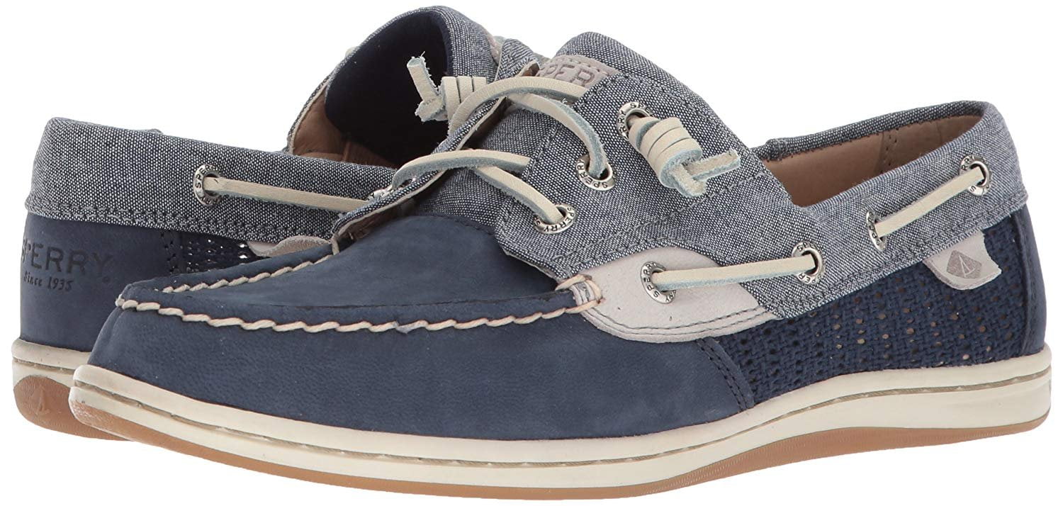 Sperry Top Sider Women s Songfish Chambray Boat Shoe Navy 7 Medium US Walmart